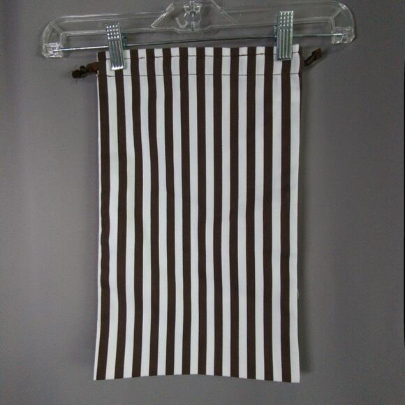 Henri Bendel New York Dust Bag Small Brown White 9x15 Drawstring - Picture 8 of 8